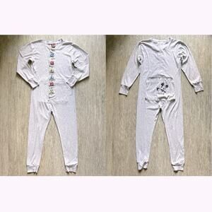 Vintage Disney Mickey Mouse Days of the Week Button Up Onesie Pajama Size Medium